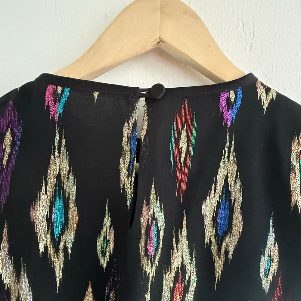Vintage Glitter Blouse | Sparkly Party Top | Size Small Petite - Picture 9 of 11
